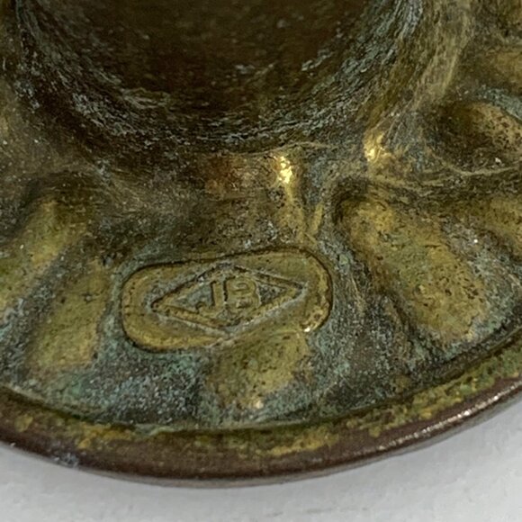 FIVE Brass Flower French Provincial JB Drawer Pull MCM Cabinet Knob Hardware - Picture 5 of 7